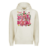 Oatmeal Heather pink christmas teeth dental squad Premium Hoodie - AdoDesignShop