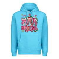 Ocean Blue pink christmas teeth dental squad Premium Hoodie - AdoDesignShop