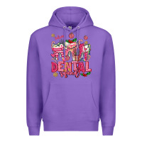 Purple pink christmas teeth dental squad Premium Hoodie - AdoDesignShop