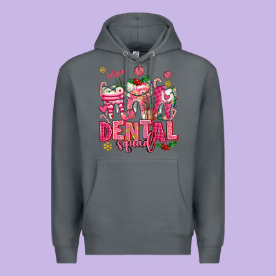 Pink Christmas Teeth Dental Squad Premium Hoodie Designed By Adodesignshop
