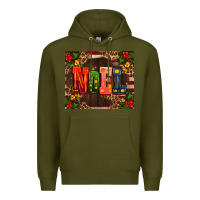 Army Green noel mistletoe Christmas Premium Hoodie - AdoDesignShop