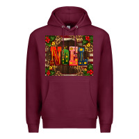 Burgundy noel mistletoe Christmas Premium Hoodie - AdoDesignShop