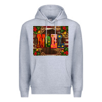 Heather Grey noel mistletoe Christmas Premium Hoodie - AdoDesignShop