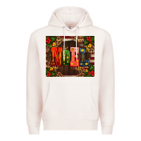 Pale Pink noel mistletoe Christmas Premium Hoodie - AdoDesignShop