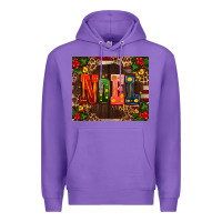 Purple noel mistletoe Christmas Premium Hoodie - AdoDesignShop