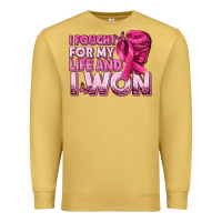 Antique Gold I Fought For My Life and I Won Breast Cancer Premium Sweatshirt - texasbilliewilder