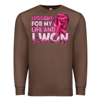 Chestnut I Fought For My Life and I Won Breast Cancer Premium Sweatshirt - texasbilliewilder