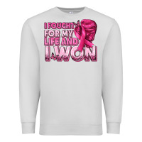 Dove Grey I Fought For My Life and I Won Breast Cancer Premium Sweatshirt - texasbilliewilder