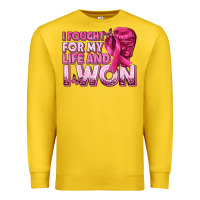 Lemon I Fought For My Life and I Won Breast Cancer Premium Sweatshirt - texasbilliewilder