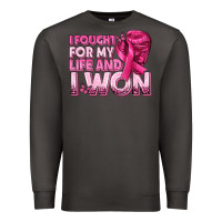 Smoke I Fought For My Life and I Won Breast Cancer Premium Sweatshirt - texasbilliewilder