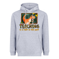 Heather Grey teaching is a walk in the park Heavyweight Hoodie - texasbilliewilder