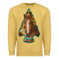 Antique Gold arrowhead horse Premium Sweatshirt - RanaPortraitStore
