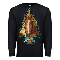 Black arrowhead horse Premium Sweatshirt - RanaPortraitStore