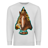 Dove Grey arrowhead horse Premium Sweatshirt - RanaPortraitStore