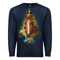 Navy arrowhead horse Premium Sweatshirt - RanaPortraitStore