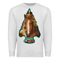Oatmeal Heather arrowhead horse Premium Sweatshirt - RanaPortraitStore