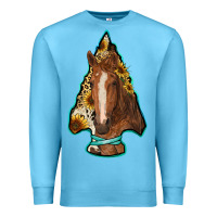 Ocean Blue arrowhead horse Premium Sweatshirt - RanaPortraitStore