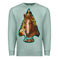 Seafoam arrowhead horse Premium Sweatshirt - RanaPortraitStore