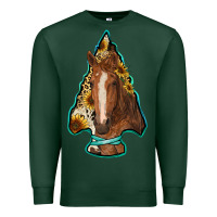 Sports Green arrowhead horse Premium Sweatshirt - RanaPortraitStore