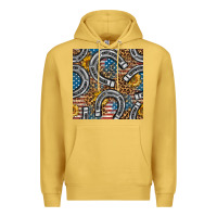 Antique Gold American Flag Horseshoe Deamless Pattern Premium Hoodie - BundleAndBundleShop