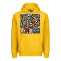 Lemon American Flag Horseshoe Deamless Pattern Premium Hoodie - BundleAndBundleShop