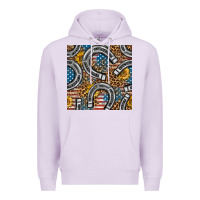 Lilac American Flag Horseshoe Deamless Pattern Premium Hoodie - BundleAndBundleShop