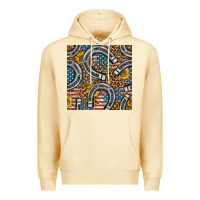 Pina Colada American Flag Horseshoe Deamless Pattern Premium Hoodie - BundleAndBundleShop