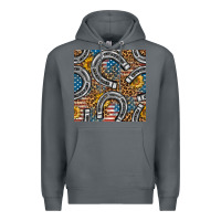 Rock American Flag Horseshoe Deamless Pattern Premium Hoodie - BundleAndBundleShop