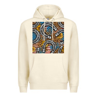 Sandshell American Flag Horseshoe Deamless Pattern Premium Hoodie - BundleAndBundleShop