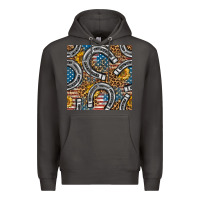 Smoke American Flag Horseshoe Deamless Pattern Premium Hoodie - BundleAndBundleShop