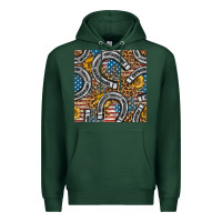 Sports Green American Flag Horseshoe Deamless Pattern Premium Hoodie - BundleAndBundleShop