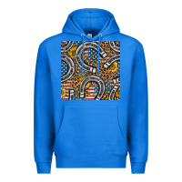 True Royal American Flag Horseshoe Deamless Pattern Premium Hoodie - BundleAndBundleShop