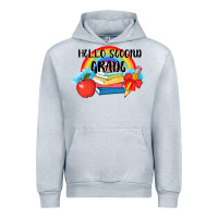 Heather Grey back to school hello second grade 3200x2400 Urban Hoodie - AdoDesignShop