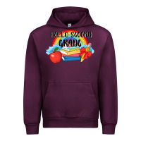 Mauve Wine back to school hello second grade 3200x2400 Urban Hoodie - AdoDesignShop