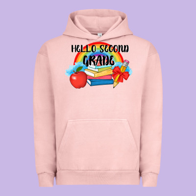 Back To School Hello Second Grade 3200x2400 Urban Hoodie Designed By Adodesignshop