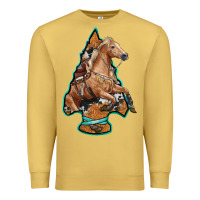 Antique Gold arrowhead horse, Premium Sweatshirt - RanaPortraitStore
