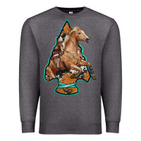 Charcoal Heather arrowhead horse, Premium Sweatshirt - RanaPortraitStore