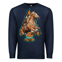 Navy arrowhead horse, Premium Sweatshirt - RanaPortraitStore