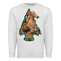 Oatmeal Heather arrowhead horse, Premium Sweatshirt - RanaPortraitStore