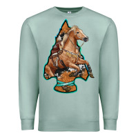 Seafoam arrowhead horse, Premium Sweatshirt - RanaPortraitStore