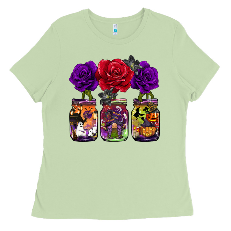 Halloween Jars Rose Ladies Tee by BarkalooDesign | Teevron