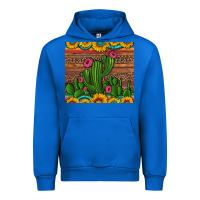 Cobalt sunflowers turquoise serape cactus tumbler Urban Hoodie - Artiststas