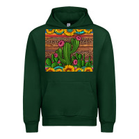 Forest Green sunflowers turquoise serape cactus tumbler Urban Hoodie - Artiststas