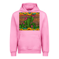 Fuchsia Pink sunflowers turquoise serape cactus tumbler Urban Hoodie - Artiststas