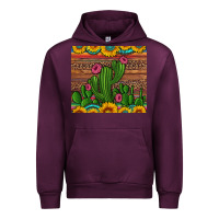 Mauve Wine sunflowers turquoise serape cactus tumbler Urban Hoodie - Artiststas