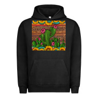 Pigment Black sunflowers turquoise serape cactus tumbler Urban Hoodie - Artiststas