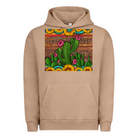 Pigment Burro sunflowers turquoise serape cactus tumbler Urban Hoodie - Artiststas