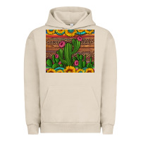 Pigment French Oak sunflowers turquoise serape cactus tumbler Urban Hoodie - Artiststas