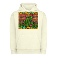 Pigment Pistachio sunflowers turquoise serape cactus tumbler Urban Hoodie - Artiststas