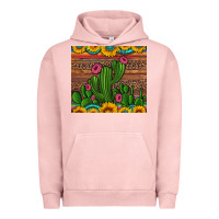 Pigment Salmon sunflowers turquoise serape cactus tumbler Urban Hoodie - Artiststas